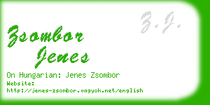 zsombor jenes business card